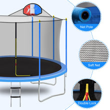 Load image into Gallery viewer, 14FT 15FT 16FT Trampoline with Enclosure Net and Ladder