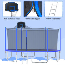 Load image into Gallery viewer, 12FT 14FT 15FT 16FT Trampoline with Enclosure Net and Ladder