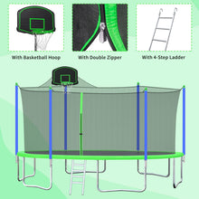 Load image into Gallery viewer, Trampoline 16FT 15FT 14FT 12FT Trampoline with Enclosure Net and Ladder, Outdoor Recreational Trampoline for Kids Backyard Bounce