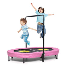 Load image into Gallery viewer, Indoor Trampoline for 2 Kids and Adults with Adjustable Handle, Tatub Double Small Trampoline for Toddler Jump Exercise, Holds up to 220 Lbs