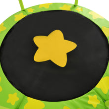 Load image into Gallery viewer, 55 Inch Kids Trampoline with Safety Enclosure Net, 4.5FT Outdoor Indoor Trampoline for Kids (Green)