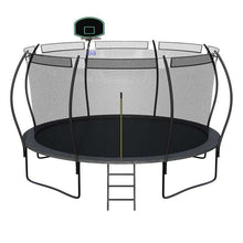 Load image into Gallery viewer, 14FT Trampoline for Kids with Safety Enclosure Net, Ladder, Spring Cover Padding, Basketball Hoop