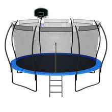 Load image into Gallery viewer, 14FT Trampoline for Kids with Safety Enclosure Net, Ladder, Spring Cover Padding, Basketball Hoop