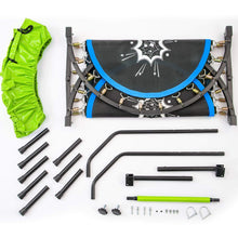 Load image into Gallery viewer, Twin Trampoline Kids Trampoline with Adjustable Handrail and Safety Cover(Green)