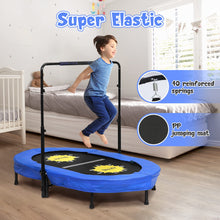 Load image into Gallery viewer, Indoor Trampoline for 2 Kids and Adults with Adjustable Handle, Tatub Double Small Trampoline for Toddler Jump Exercise, Holds up to 220 Lbs