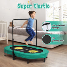 Load image into Gallery viewer, Indoor Trampoline for 2 Kids and Adults with Adjustable Handle, Tatub Double Small Trampoline for Toddler Jump Exercise, Holds up to 220 Lbs