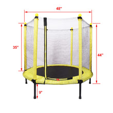 Load image into Gallery viewer, Kids Trampoline with Safety Enclosure Net, Spring Pad, Combo Bounce Jump Trampoline, Outdoor Trampoline for Backyard for Kids, Adults (48 inch)