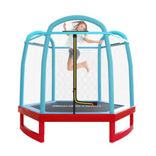 Load image into Gallery viewer, 7FT Kids Trampoline with Safety Enclosure Net ,Indoor&Outdoor Trampoline for Kids, Mini Round Bounce Jumper 7 Foot,Great Kids Gift