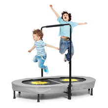 Load image into Gallery viewer, Indoor Trampoline for 2 Kids and Adults with Adjustable Handle, Tatub Double Small Trampoline for Toddler Jump Exercise, Holds up to 220 Lbs