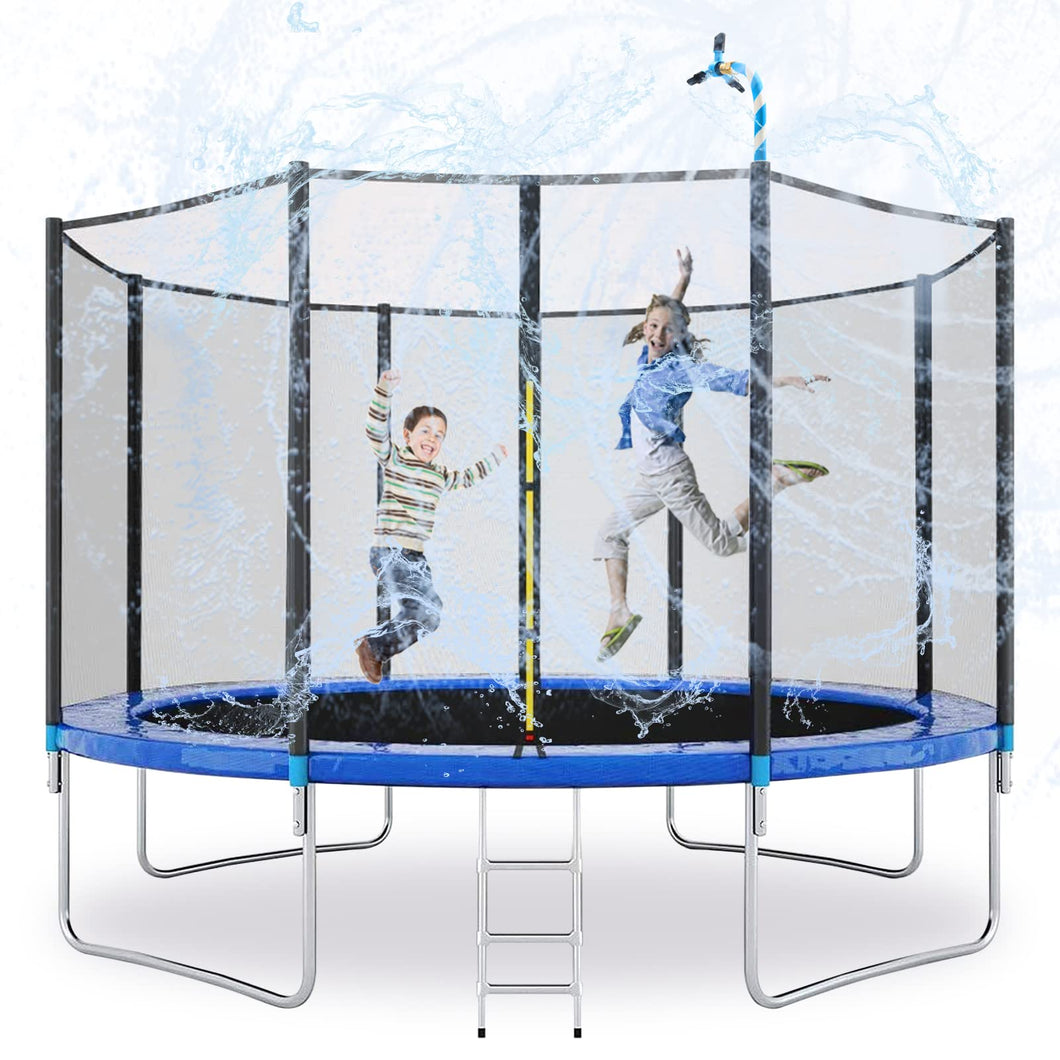 Tatub 16FT 15FT 14FT 12FT Trampoline For Kids Recreational Trampolines With Safety Enclosure Net Basketball Hoop And Ladder, Outdoor Backyard Bounce For 6-8 Children And Adults