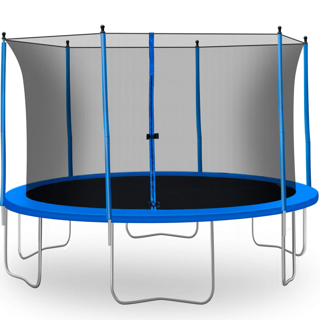 Trampoline for Kids, Outdoor Trampoline with Safety Enclosure Net for Backyard