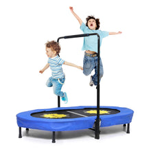 Load image into Gallery viewer, Indoor Trampoline for 2 Kids and Adults with Adjustable Handle, Tatub Double Small Trampoline for Toddler Jump Exercise, Holds up to 220 Lbs
