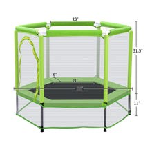Load image into Gallery viewer, 55” Toddlers Trampoline with Safety Enclosure Net and Balls, Indoor Outdoor Mini Trampoline for Kids
