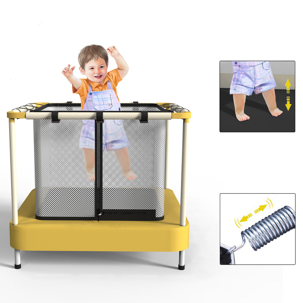 40'' Mini Trampoline for Kids Indoor & Outdoor with Safety Enclosure, for Baby, Toddler, Kids New Trampoline Toys, Age 3-6