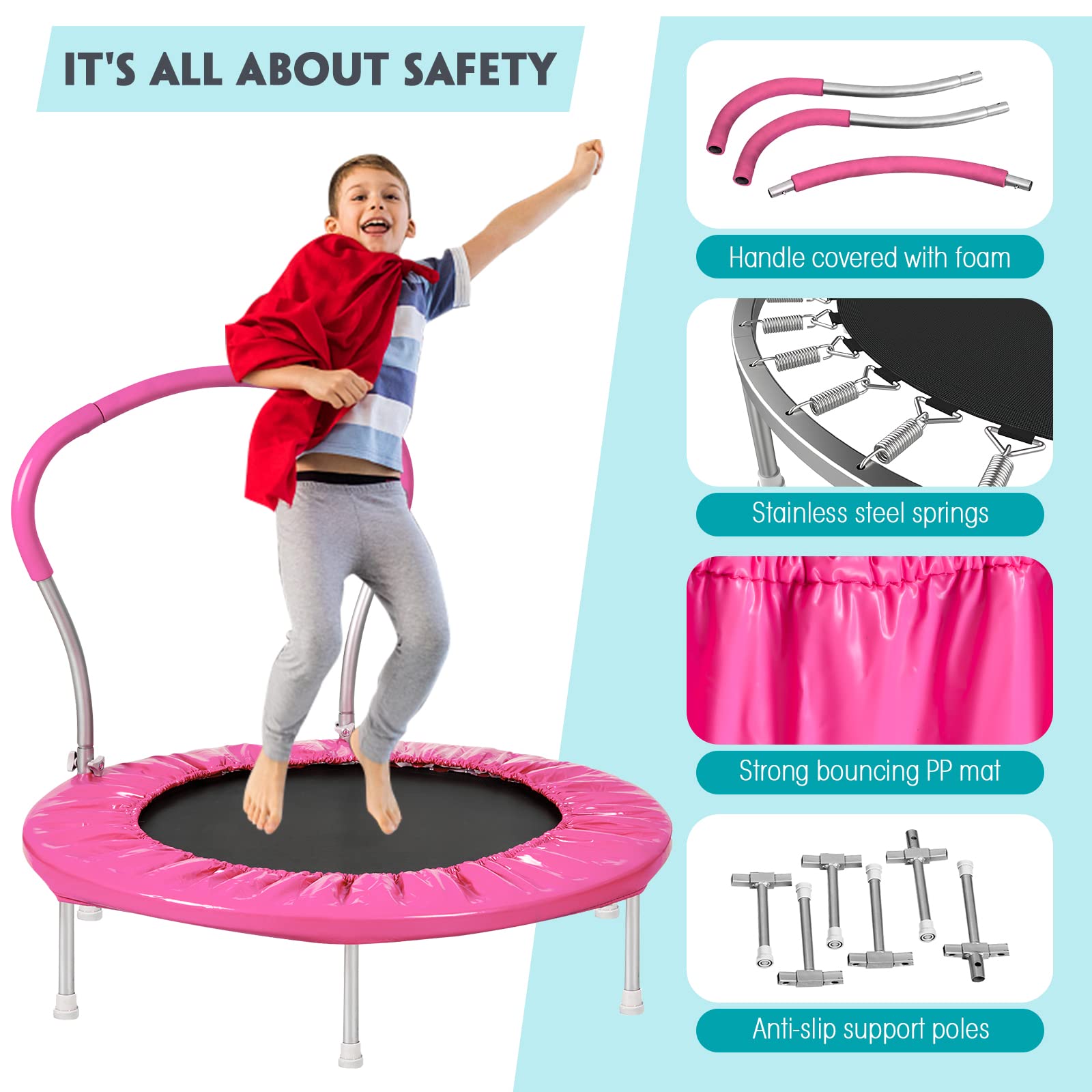 Foldable Trampoline With Fitness Trampoline Target Water